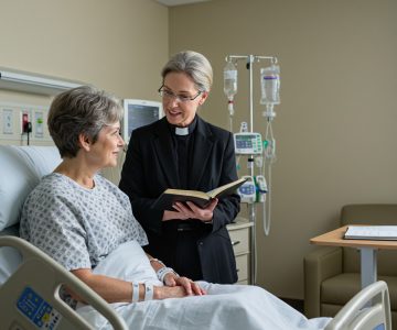 A-Female-Caucasian-Chaplain-at-the-bedside-of-a-female-elderly-person-in-a-hospital-room