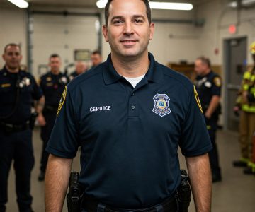 An image of a male Caucasian law enforcement first responder.