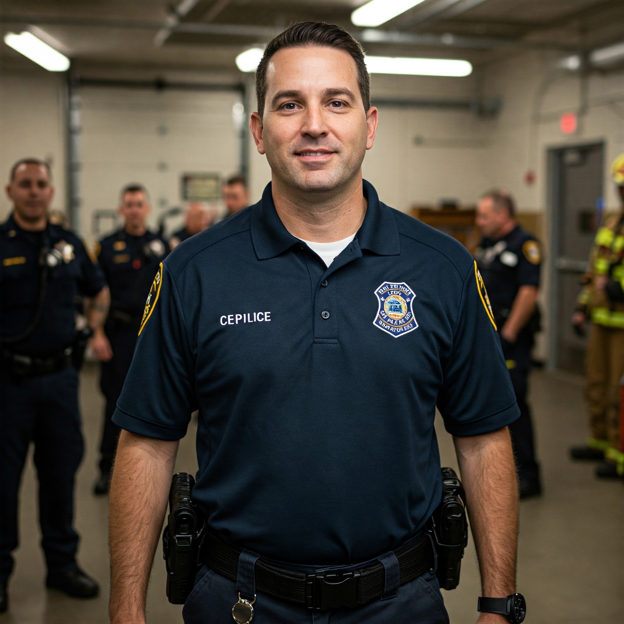 An image of a male Caucasian law enforcement first responder.