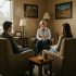 a couple in a counseling situation with a female couselor